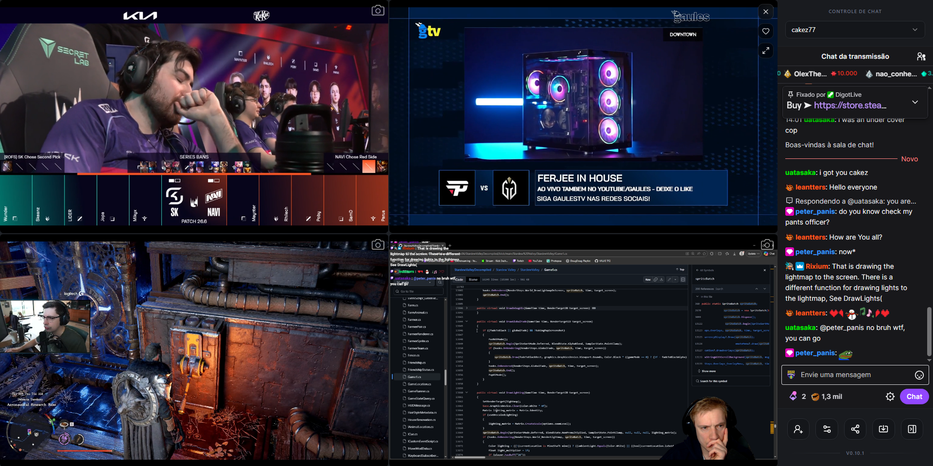 Visualização do Multistream